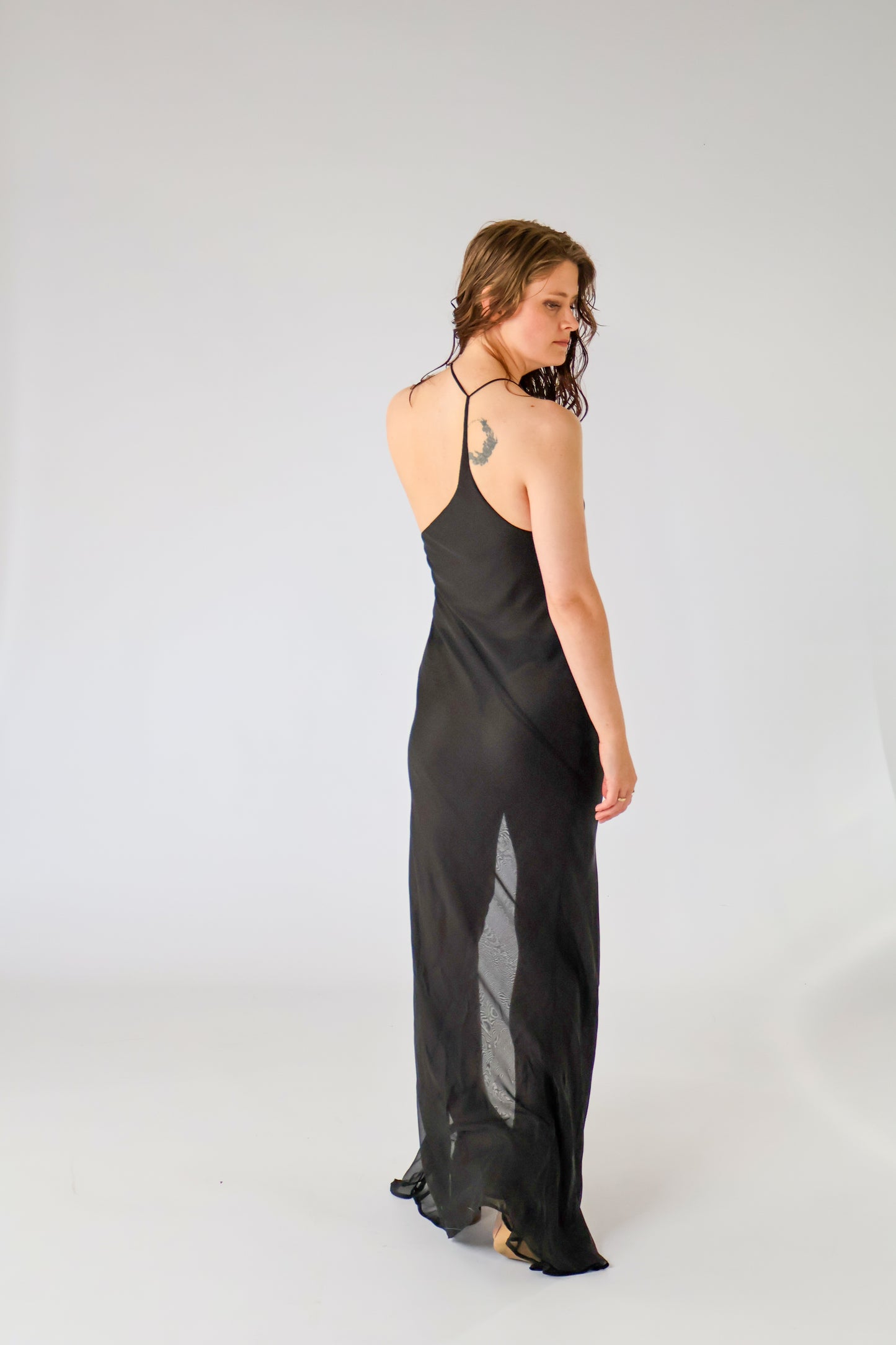 Eva Sheer Silk Chiffon Gown