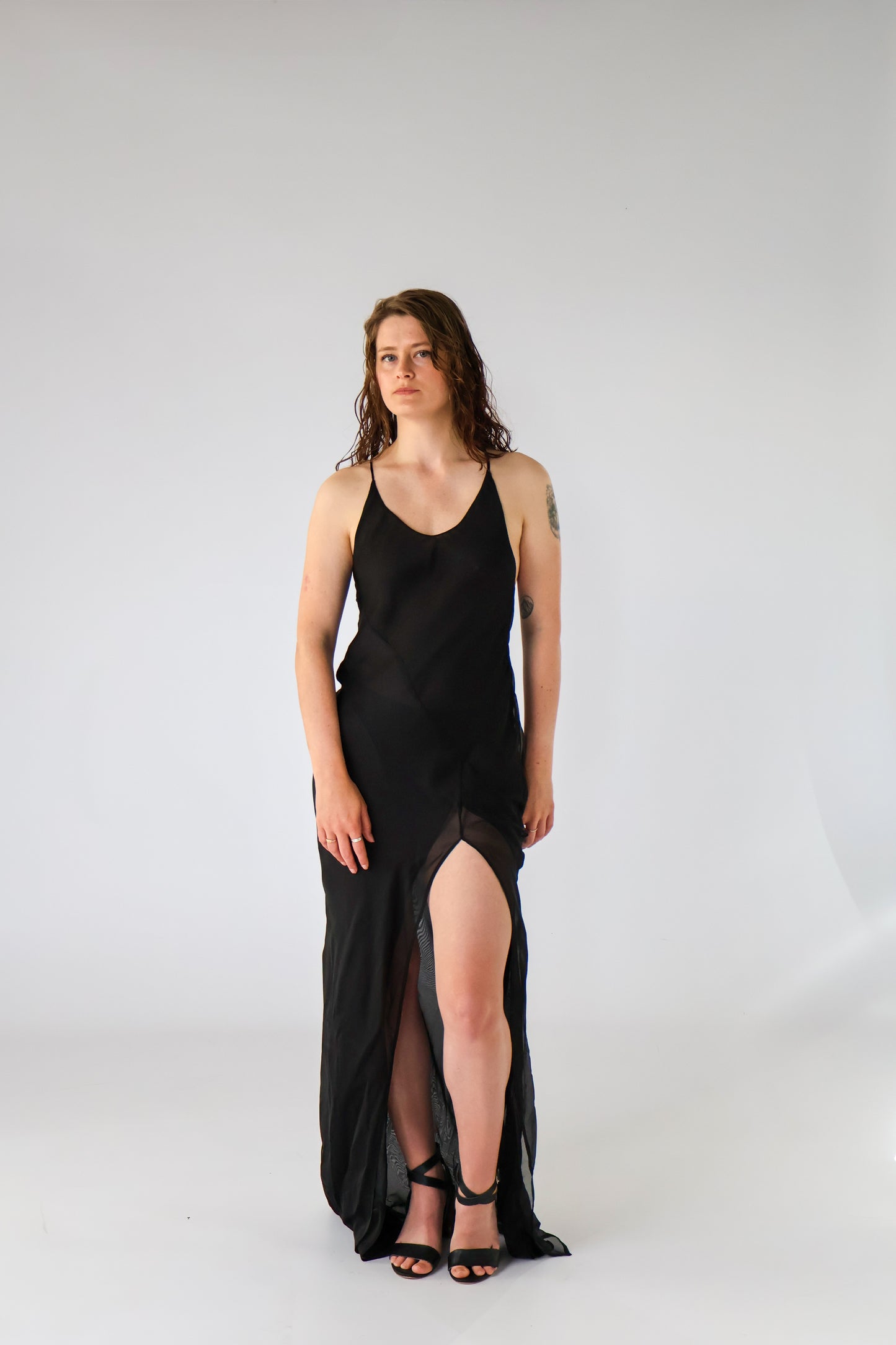 Eva Sheer Silk Chiffon Gown