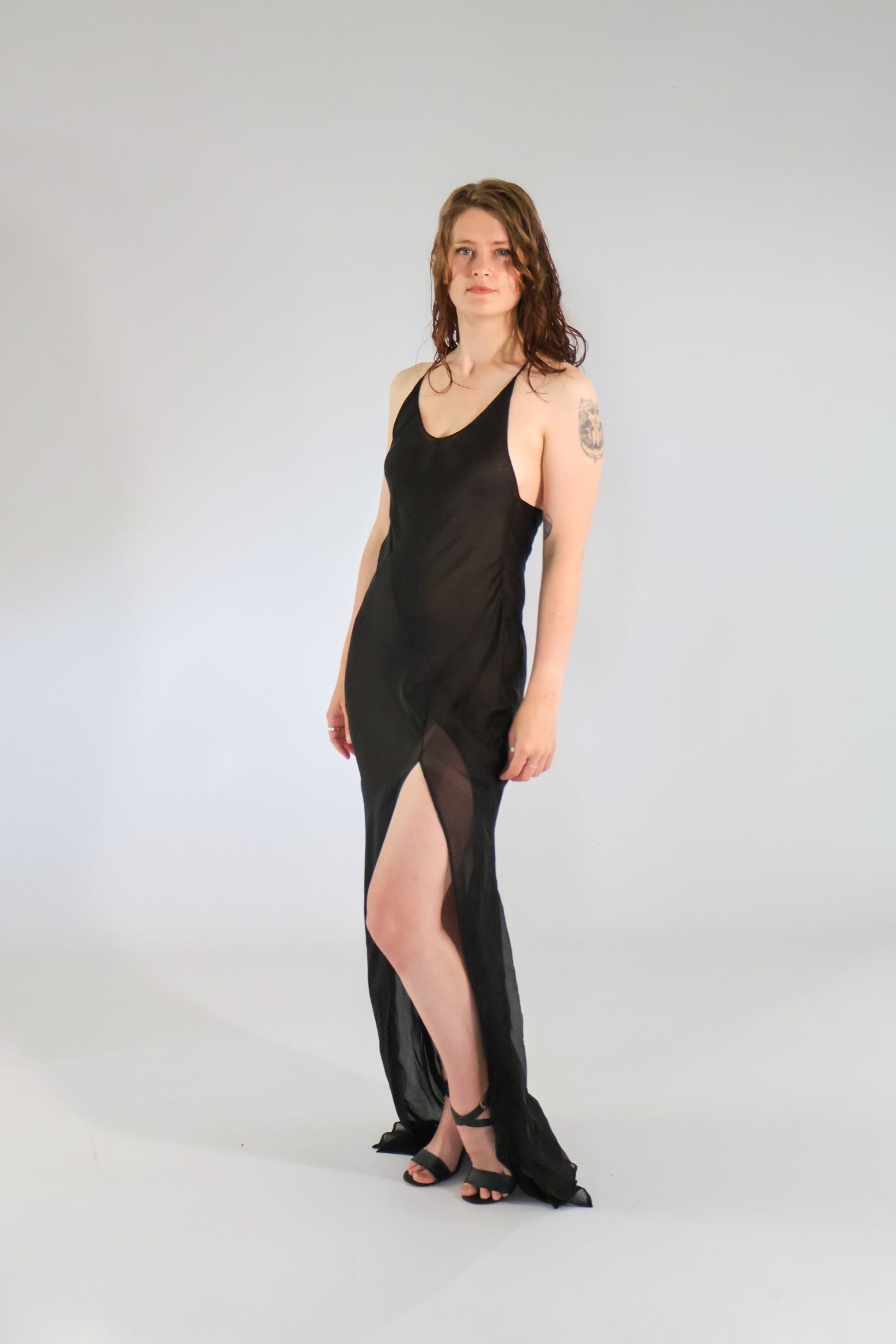 Eva Sheer Silk Chiffon Gown