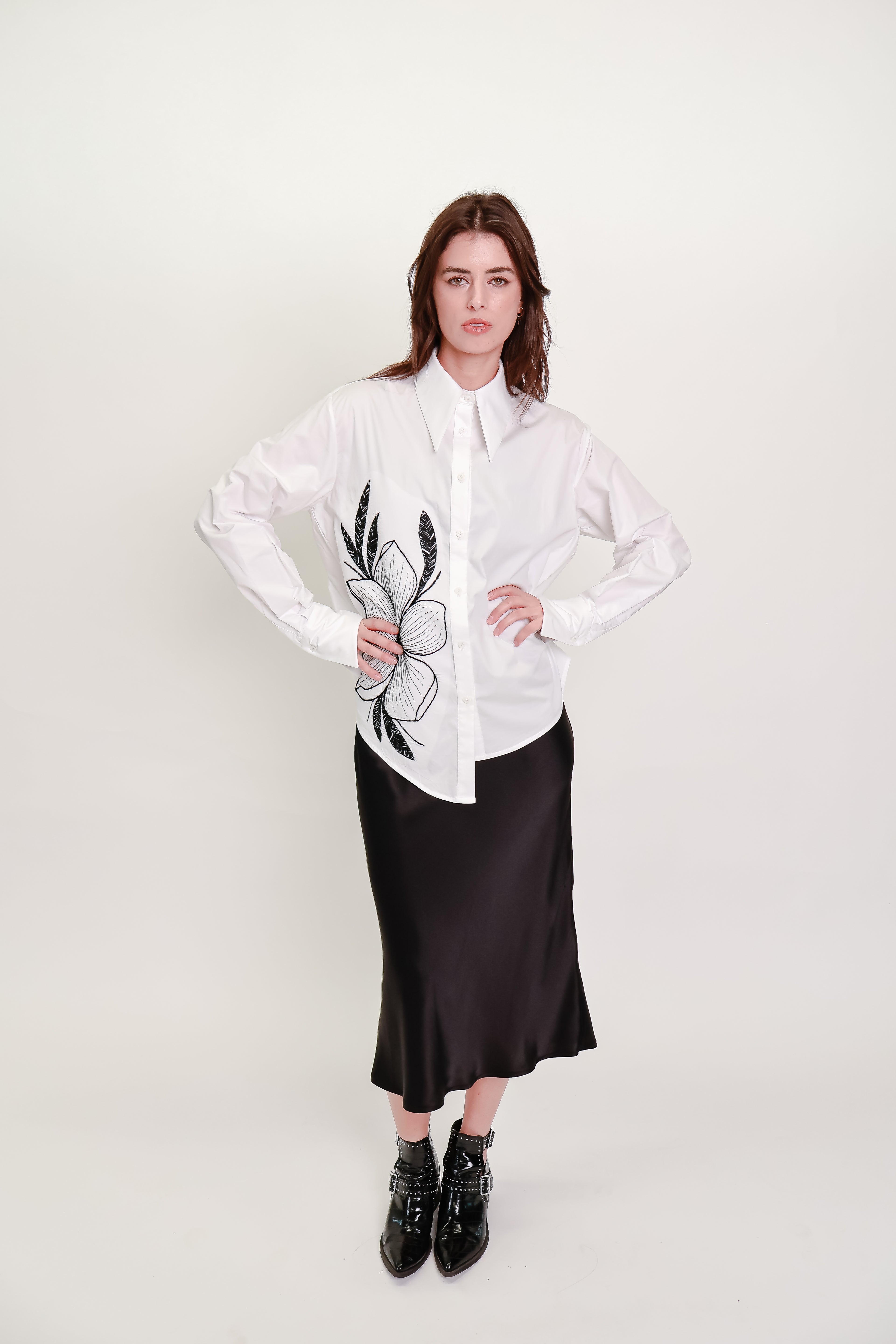 Hand Embroidered Cotton Shirt