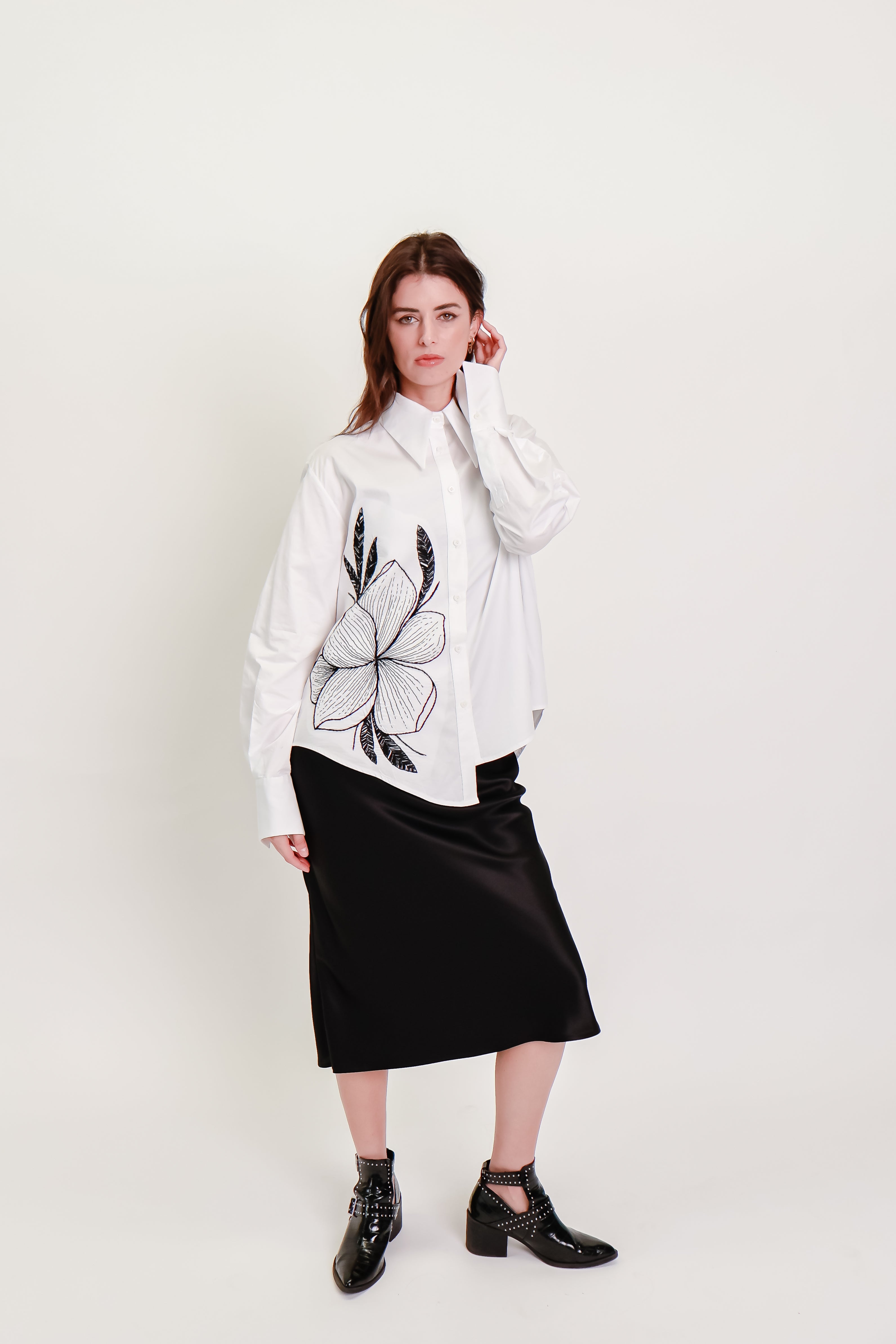 Hand Embroidered Cotton Shirt