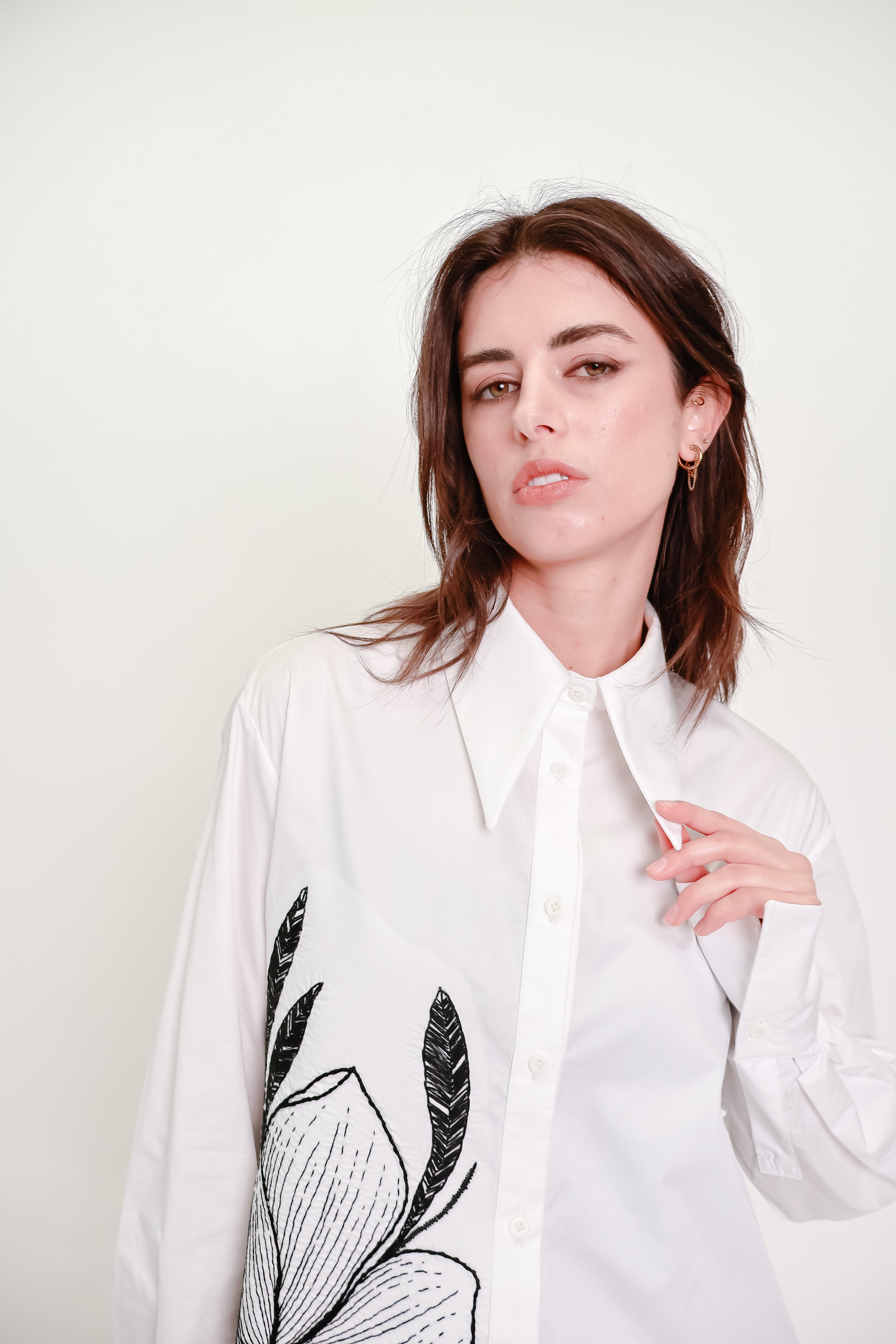 Hand Embroidered Cotton Shirt