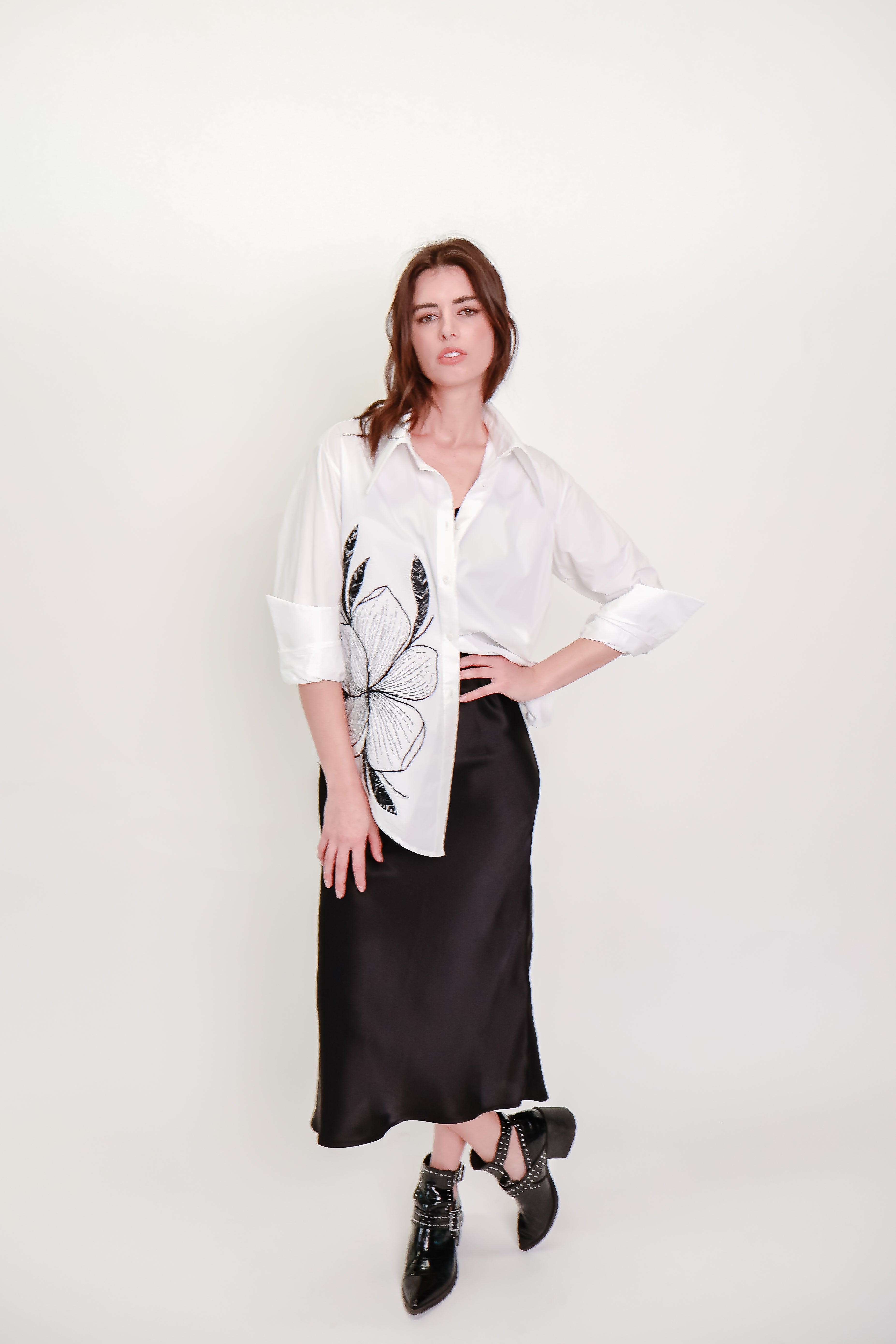 Hand Embroidered Cotton Shirt