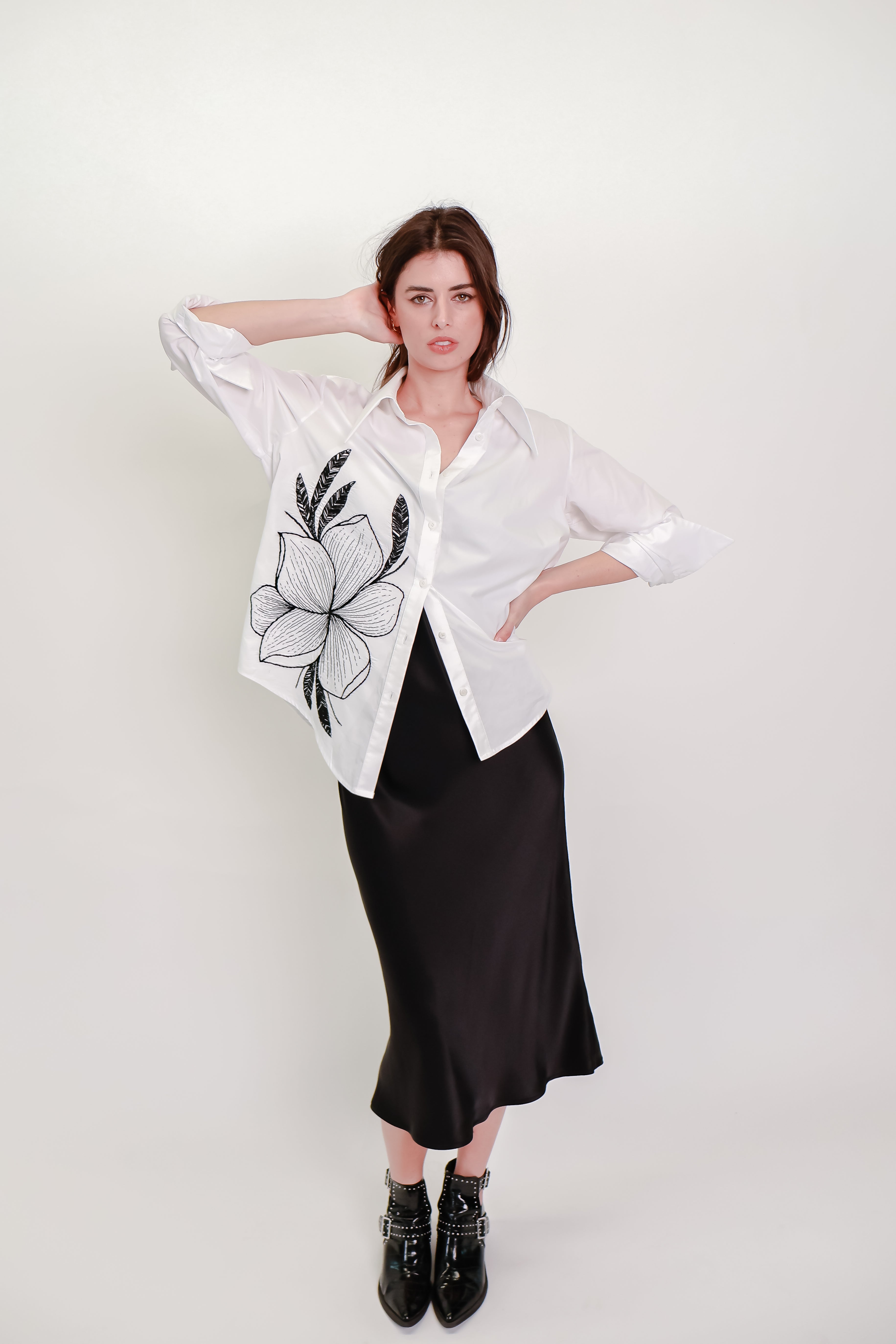 Hand Embroidered Cotton Shirt