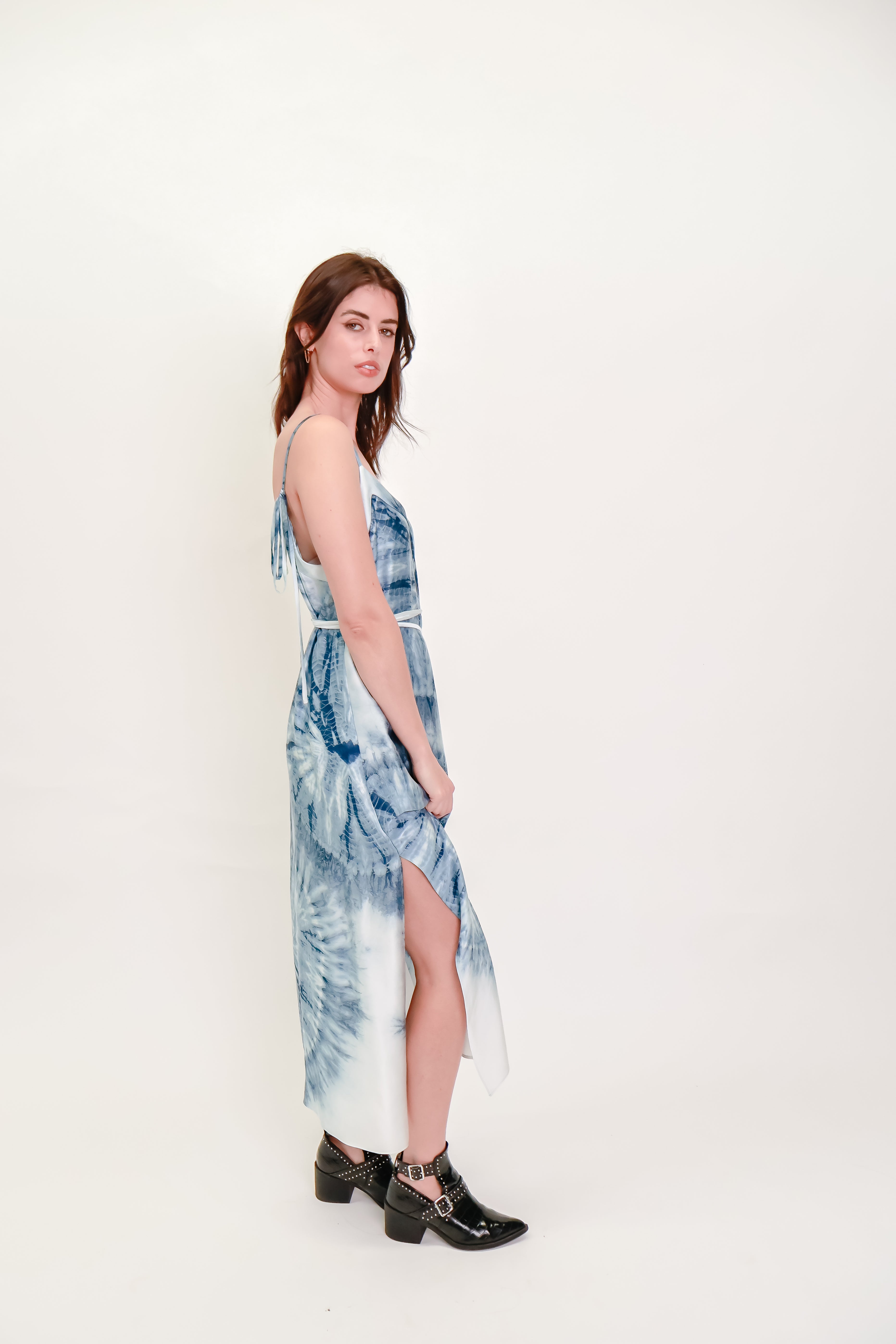 Indigo Silk Shibori Dress #2