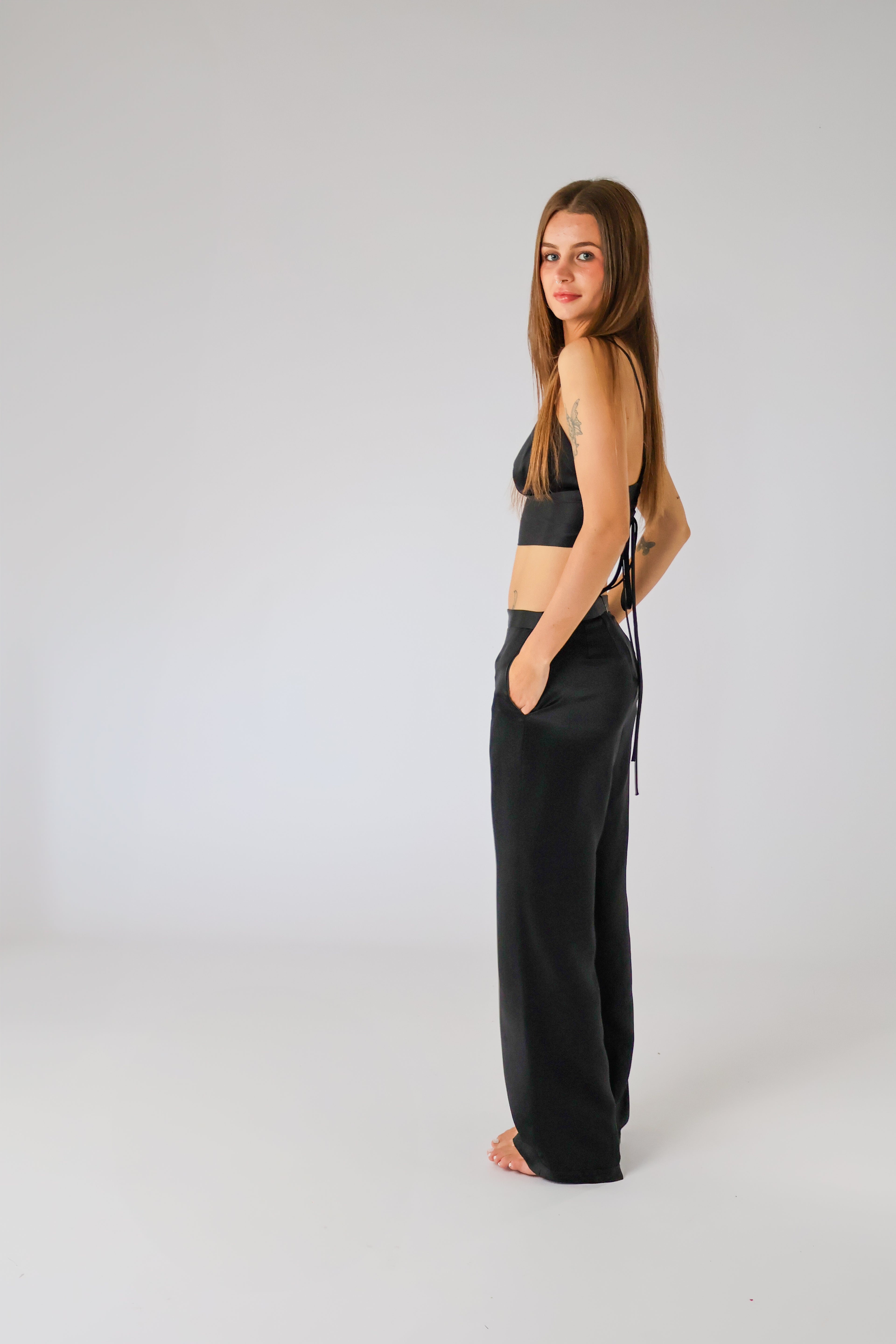Katharine Silk Satin Pants