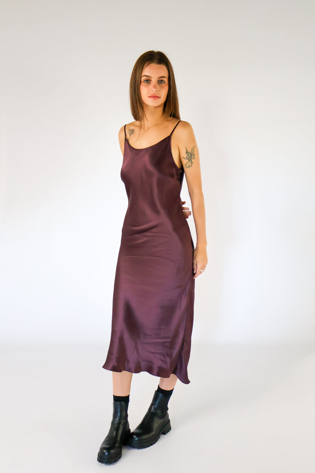 Silk Slip - Plum