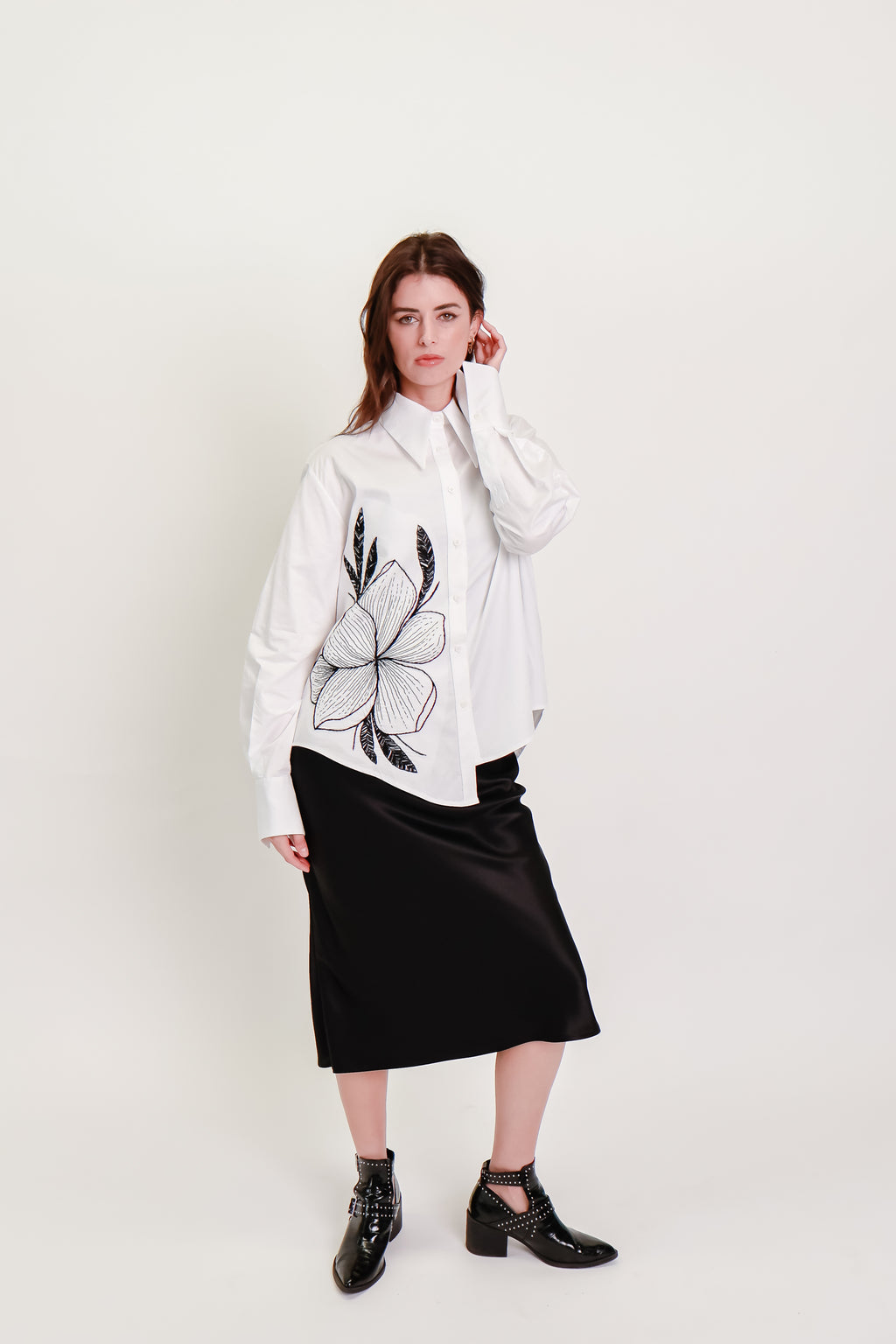 Hand Embroidered Cotton Shirt