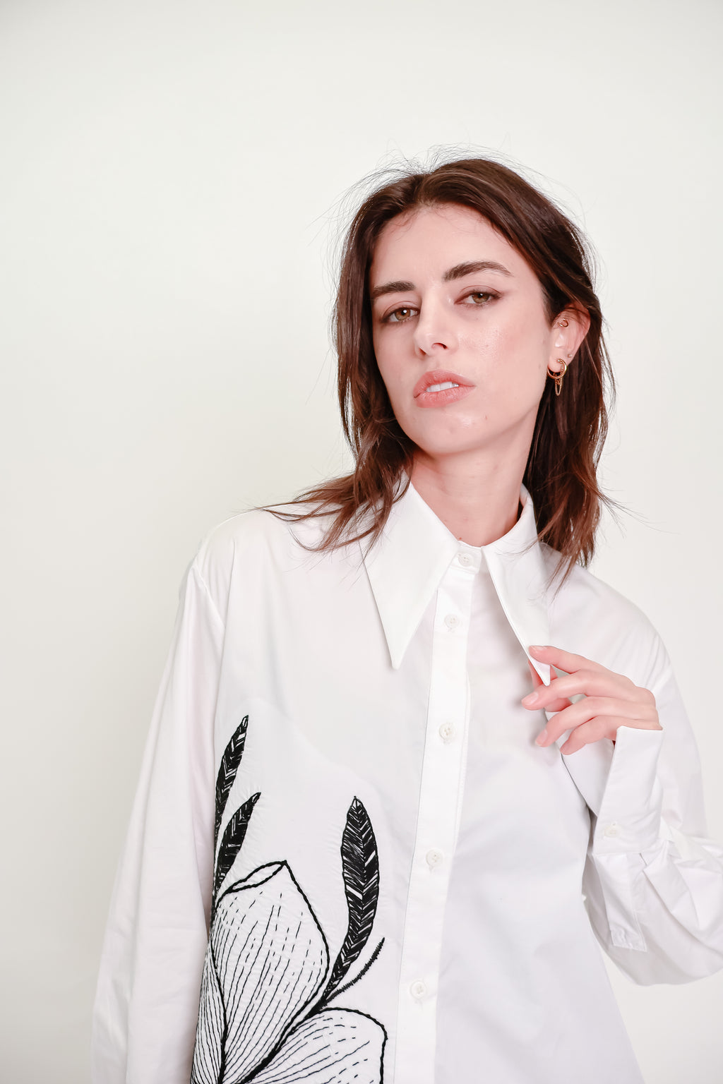 Hand Embroidered Cotton Shirt