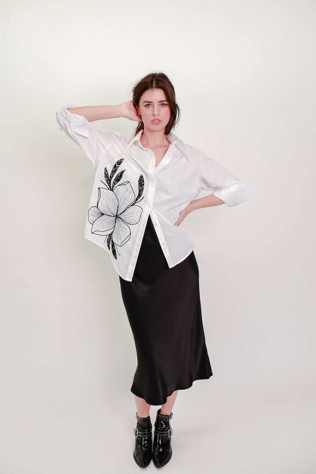 Hand Embroidered Cotton Shirt
