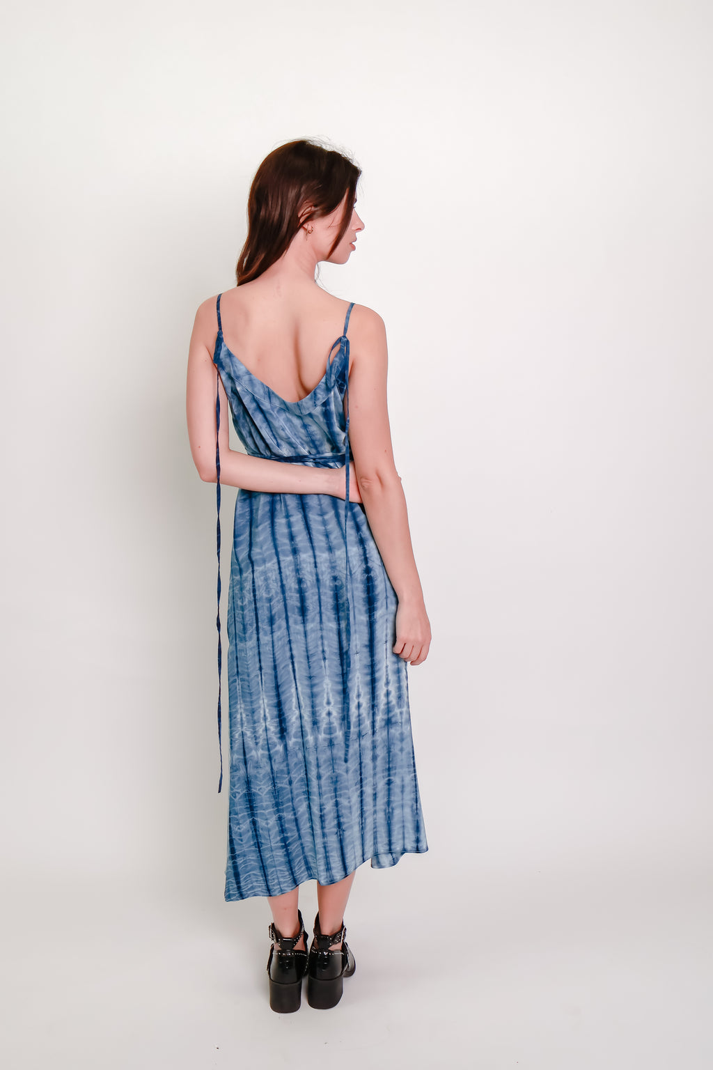 Indigo Silk Shibori Dress #1