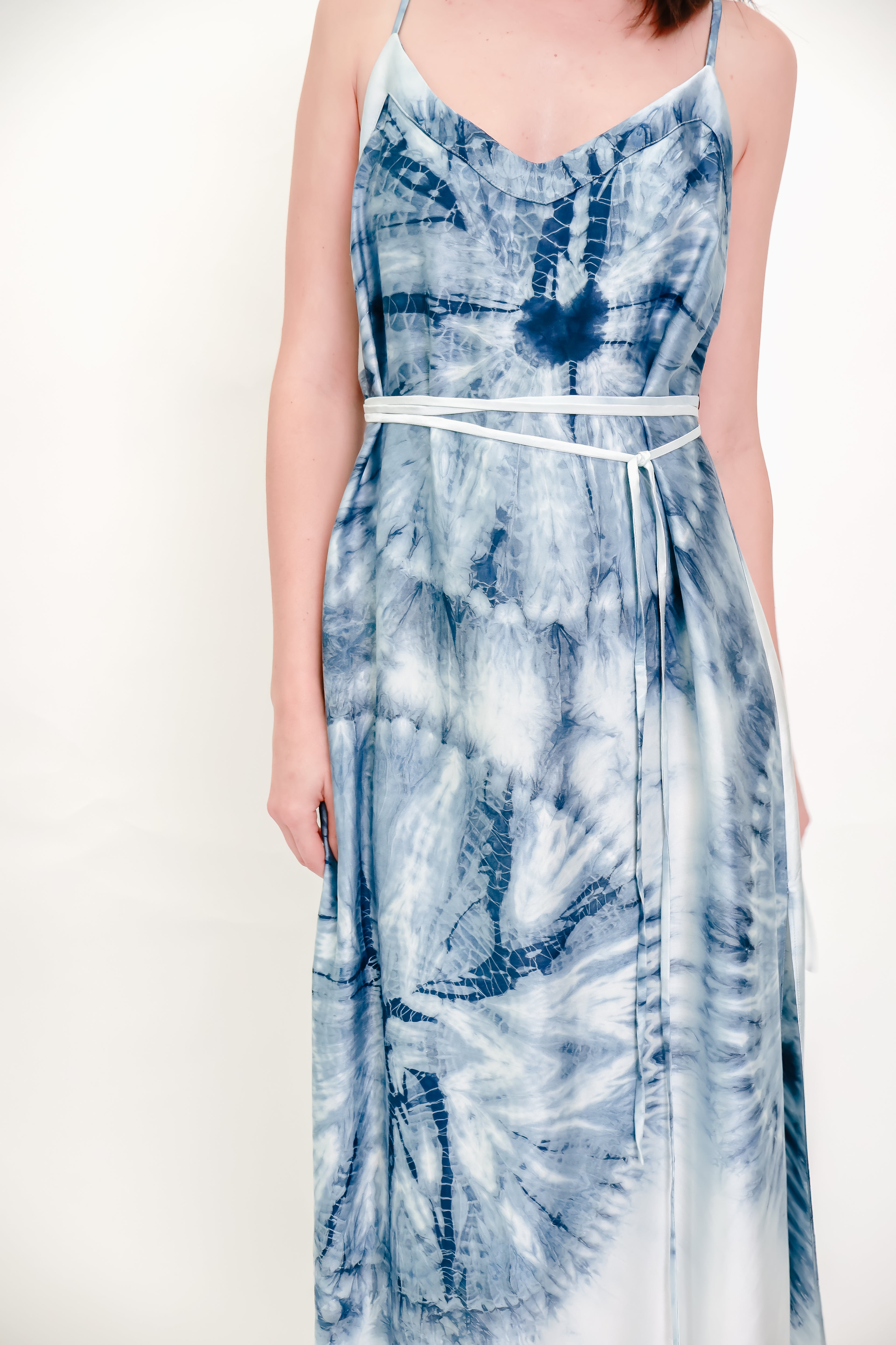 Indigo Silk Shibori Dress #2