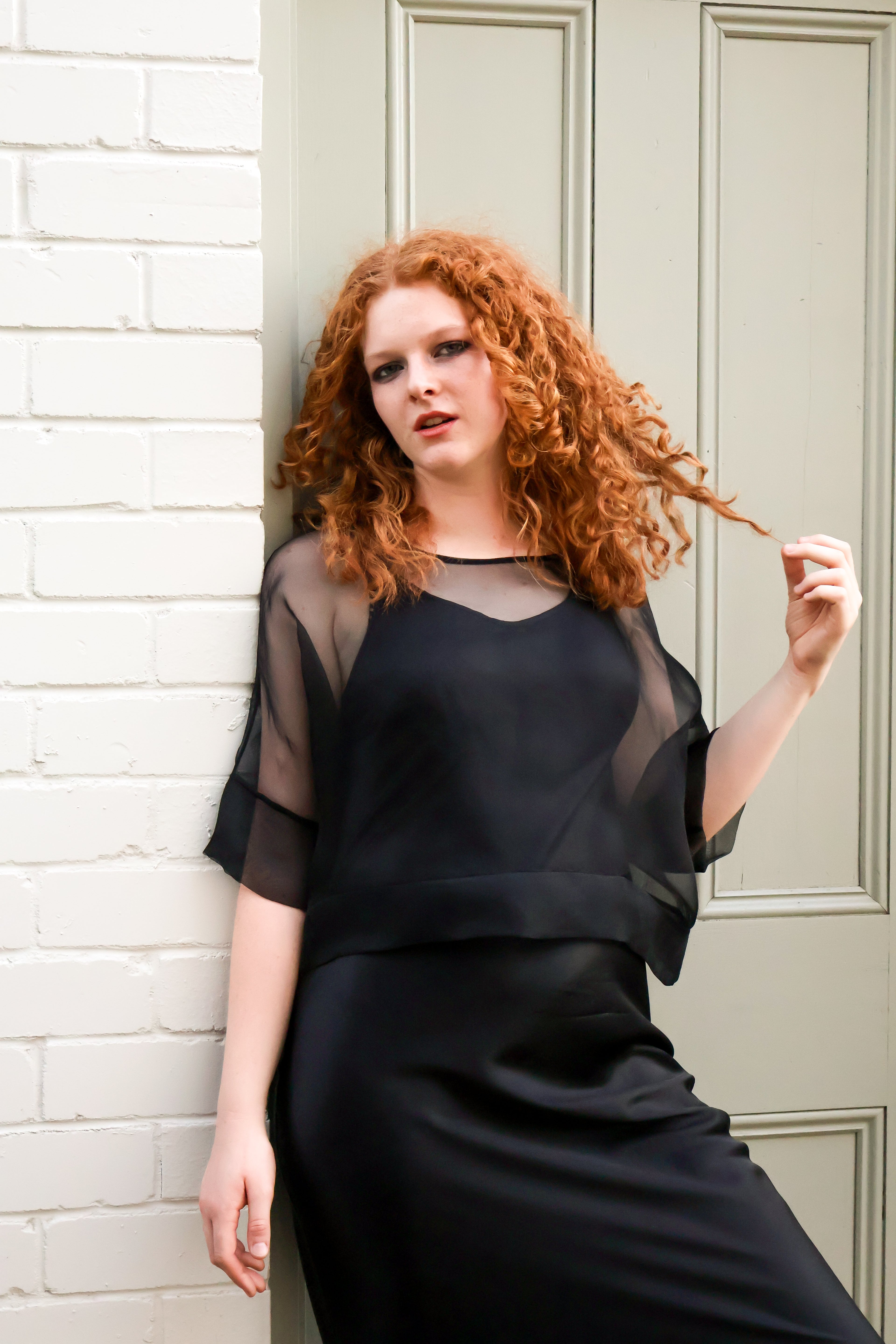 Sheer Silk Organza Blouse